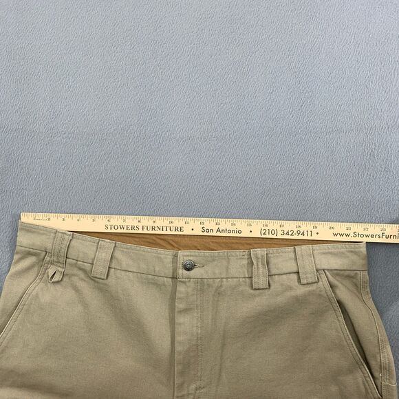 Duluth Trading Co. Cargo Work Pants Mens Size 44X28 Beige Fire Hose Relaxed Fit - Picture 12 of 16